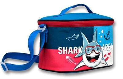 Cennec Lacivert Mavi Köpekbalığı İlkokul Sırt Çantası ve Beslenme Çantası Seti - Erkek Çocuk