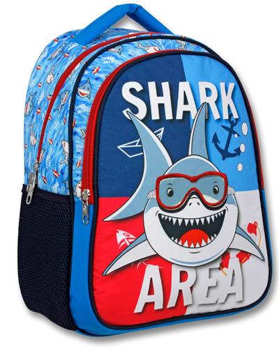 Cennec Lacivert Mavi Köpekbalığı İlkokul Sırt Çantası ve Kalemlik Seti - Erkek Çocuk