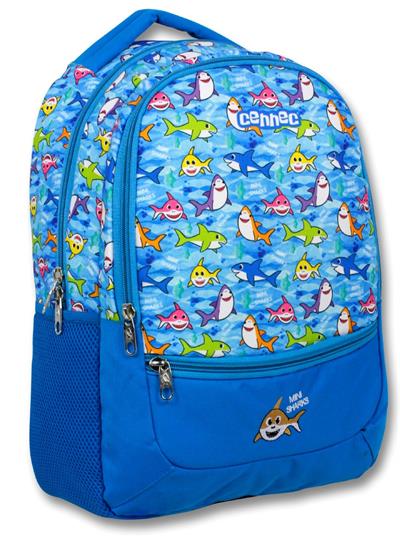 Cennec Mavi Balıklar İlkokul Sırt Çantası ve Beslenme Seti - Erkek Çocuk