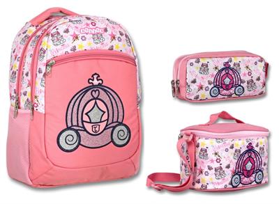Cennec Pembe Prenses İlkokul Sırt Çantası Seti - Kız