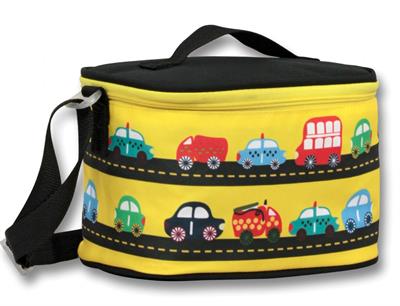 Cennec Şeffaf Bölmeli Sarı Siyah Taşıtlar İlkokul Sırt Çantası ve Beslenme Çantası Seti