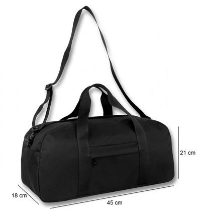 Cennec Siyah Büyük ve Küçük Boy Spor/Seyahat Çanta Seti