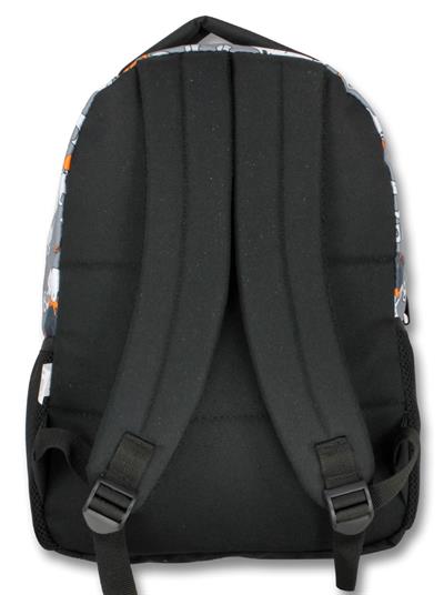 Cennec Siyah Gri Dinazor İlkokul  Okul Çantası  - Üç Bölmeli Sırt Çantası