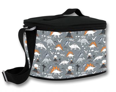 Cennec Siyah Gri Dinazor İlkokul Sırt Çantası ve Beslenme Seti