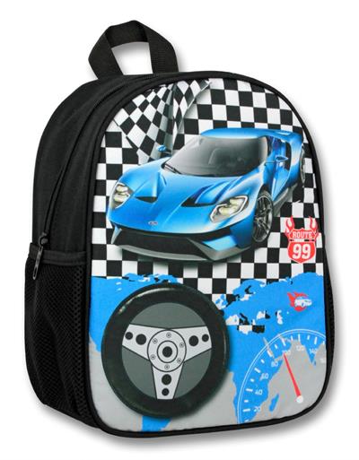 Cennec Siyah Lacivert Yarış Arabası  Anaokulu Okul Sırt Çantası