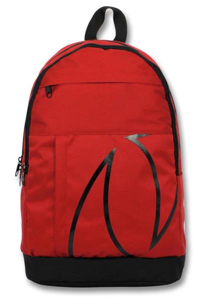 Cennec Üç Bölmeli Okul Günlük ve Seyahat Sırt Çantası - Kırmızı