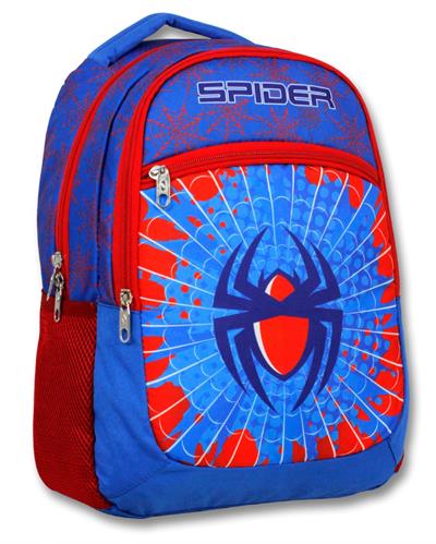 Cennec Üç Gözlü   Mavi Kırmızı Örümcek İlkokul Okul Sırt Çantası