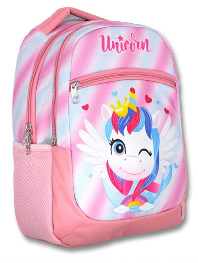 Cennec Üç Gözlü  Renkli Sevimli Unicorn Kız Çocuk İlkokul Okul Çantası