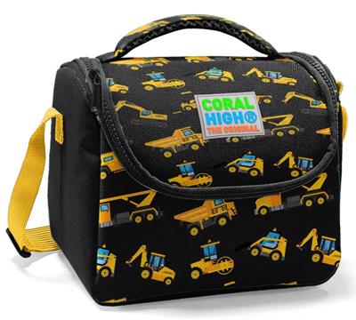 Coral High   İş Makinesi Baskılı Okul Beslenme Çantası