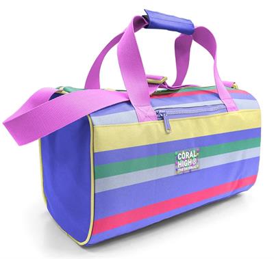 Coral High 27543 Kız Çocuk Spor ve Seyahat Çantası - Renkli Çizgi Desenli