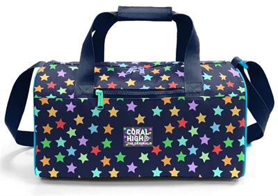 Coral High 27545 Kız Çocuk Spor ve Seyahat Çantası - Lacivert Yıldız Desenli