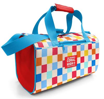 Coral High 27546 Kız Çocuk Spor ve Seyahat Çantası - Kırmızı Çok Renkli Dama Desenli