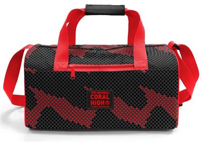 Coral High 27555 Erkek Çocuk Spor ve Seyahat Çantası - Siyah Kırmızı Nokta Desenli