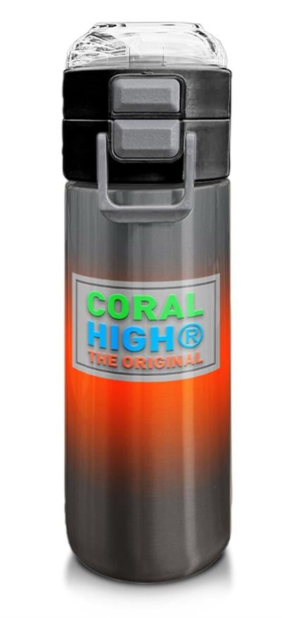 Coral High 500 ml Gri Turuncu Renk Geçişli - Erkek Çocuk Paslanmaz Çelik Okul Termosu/Suluk/Matara 31949