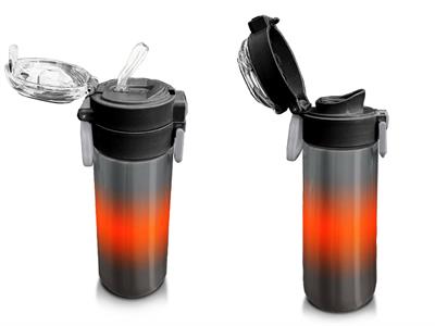 Coral High 500 ml Gri Turuncu Renk Geçişli - Erkek Çocuk Paslanmaz Çelik Okul Termosu/Suluk/Matara 31949