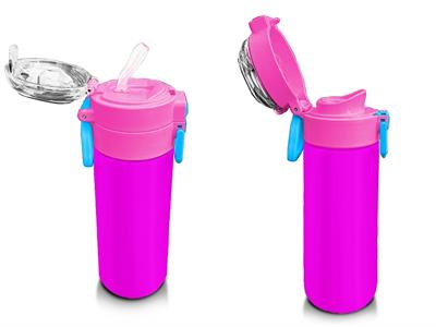 Coral High 500 ml Kız Çocuk Pipetli Termos/Matara - Pembe 31843 - Çift Kullanım Özelliği 31843
