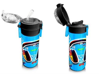 Coral High 500 ml Kulaklık Game Desenli  - Erkek Çocuk Paslanmaz Çelik Okul Termosu/Suluk/Matara 31841