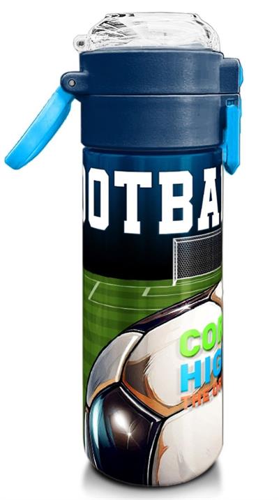 Coral High Çelik Matara Termos/Suluk 31995 - 500ml, Lacivert Futbol Desenli - Erkek Çocuk