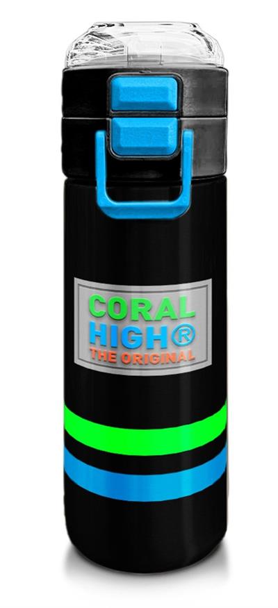 Coral High 500 ml Paslanmaz Çelik Okul Termosu/Suluk/Matara - Erkek Çocuk - Siyah 31929 - Sızdırma Yapmaz 31929