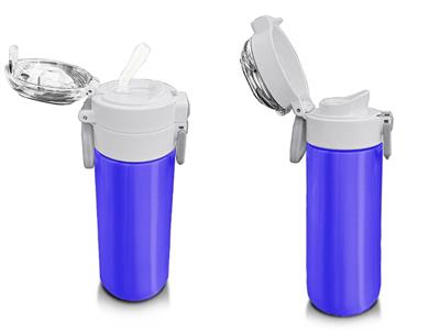 Coral High 500 ml Pipetli ve Direkt İçim Çelik Termos/Matara - Erkek Çocuk -  Açık Mor 31830