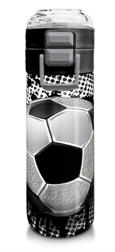 Coral High 500 ml Pipetli ve Direkt İçim Çelik Termos/Matara - Erkek Çocuk -  Futbol Desenli 31816