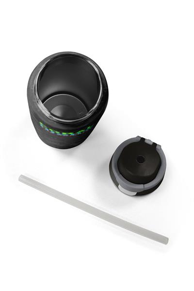 Coral High 800 ml Erkek Çocuk Drone Pilotu Siyah Baskılı Pipetli ve Direkt İçim Çelik Termos/Matara - 38551