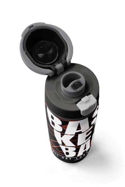 Coral High 800 ml Erkek Çocuk Siyah Basketbol Baskılı Pipetli ve Direkt İçim Çelik Termos/Matara - 38528