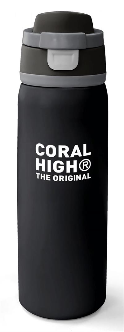 Coral High 800 ml Erkek Çocuk Siyah Gri Pipetli ve Direkt İçim Çelik Termos/Matara - 38518
