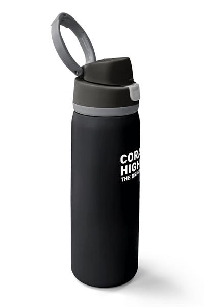 Coral High 800 ml Erkek Çocuk Siyah Gri Pipetli ve Direkt İçim Çelik Termos/Matara - 38518