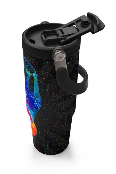 Coral High 900 ml Erkek Çocuk Gri Turuncu Basketbol Desenli Çelik Termos /Matara - 38712