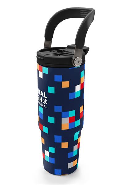 Coral High 900 ml Erkek Çocuk Lacivert Çok Renli Geometrik Desenler Çelik Termos /Matara - 38707