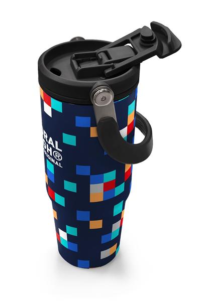 Coral High 900 ml Erkek Çocuk Lacivert Çok Renli Geometrik Desenler Çelik Termos /Matara - 38707