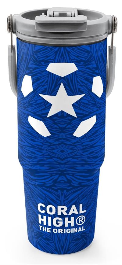 Coral High 900 ml Erkek Çocuk Lacivert Mavi Futbol Desenli Çelik Termos /Matara - 38721