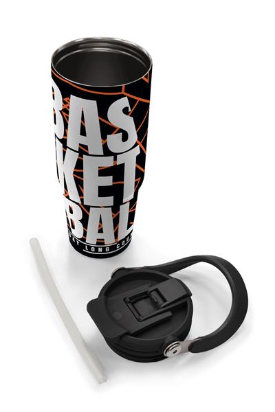 Coral High 900 ml Erkek Çocuk Siyah Basketbol Baskılı Çelik Termos /Matara - 38743