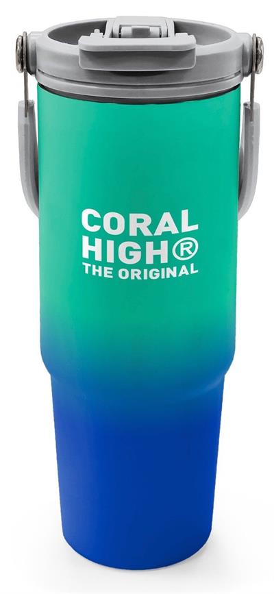 Coral High 900 ml Erkek Çocuk Yeşil Saks Renk Geçişli Çelik Termos /Matara - 38725