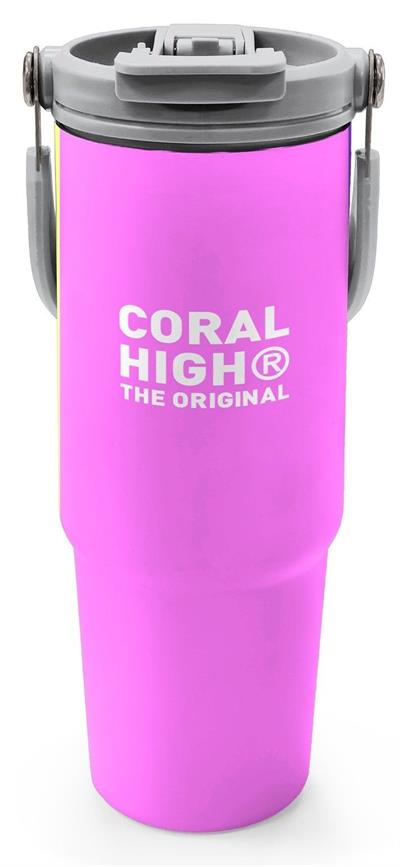 Coral High 900 ml Kız Çocuk Mor Yeşil Pembe Çok Renkli Çelik Termos /Matara - 38716