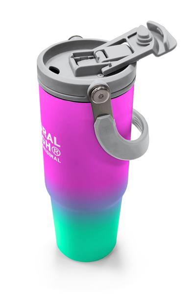 Coral High 900 ml Kız Çocuk Pembe Su Yeşili Renk Geçişli Çelik Termos /Matara - 38724