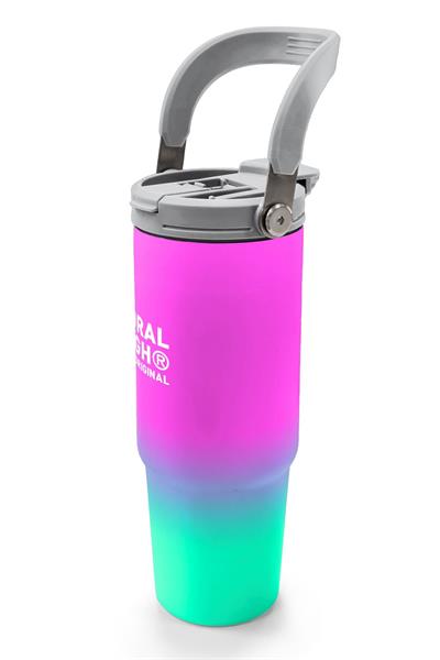 Coral High 900 ml Kız Çocuk Pembe Su Yeşili Renk Geçişli Çelik Termos /Matara - 38724