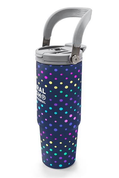 Coral High 900 ml Kız Çocuk Puantiyeli Lacivert Desenli Çelik Termos /Matara - 38714