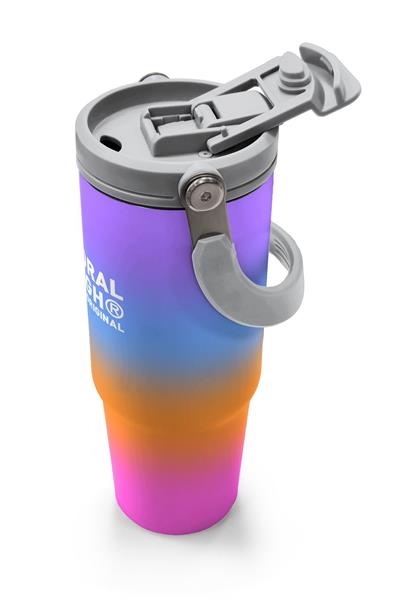 Coral High 900 ml Kız Çocuk Turuncu Mor Renk Geçişli Çelik Termos /Matara - 38715