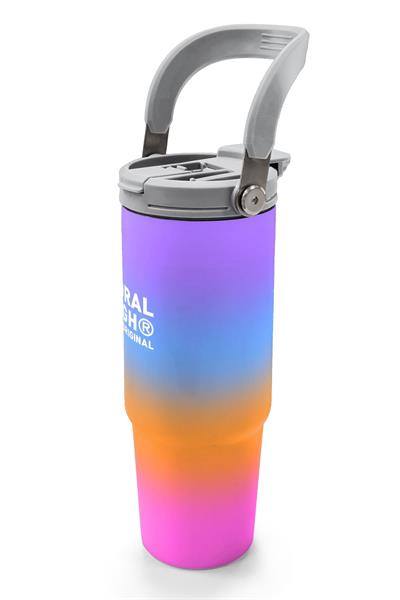 Coral High 900 ml Kız Çocuk Turuncu Mor Renk Geçişli Çelik Termos /Matara - 38715
