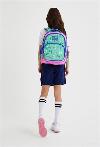 Coral High Açık Yeşil Pembe Yazılı İlkokul Okul Sırt Çantası - Kız Çocuk