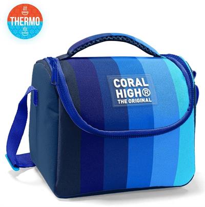 Coral High Beslenme Çantası 22795, Erkek Çocuk, Lacivert Mavi Renk Geçişli Çizgili, Isı Yalıtımlı 22795