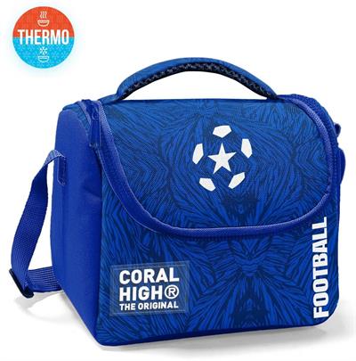 Coral High Beslenme Çantası 22797, Erkek Çocuk, Lacivert Mavi Futbol, Isı Yalıtımlı 22797