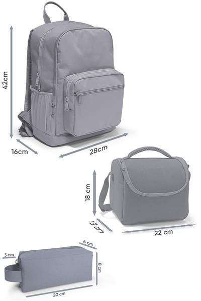 Coral High Derin Mavi Renkli 3lü Okul Çanta Seti SET0123641