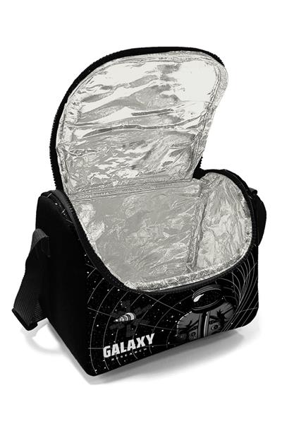 Coral High Dört Bölmeli Ortaokul Çantası ve Beslenme Çantası Seti - Siyah Galaxy - Erkek Çocuk