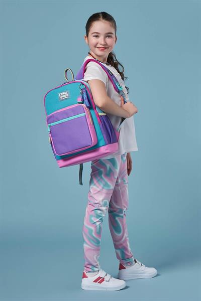Coral High Dört Bölmeli Pembe Pastel Renkli İlkokul Sırt Çantası - Kız Çocuk