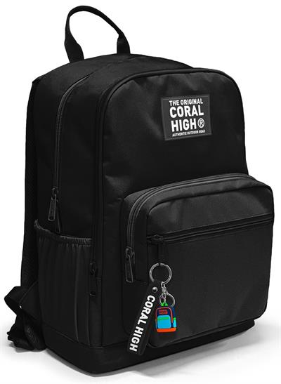 Coral High Dört Gözlü İlk ve Ortaokul Çantası - Erkek Çocuk Siyah Gri 33240