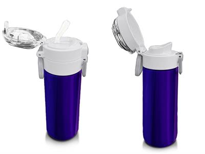 Coral High Erkek Çocuk 500 ml Okul ve Günlük Paslanmaz Çelik Termos - Mor-Pembe Renkli Çizgili - Sızdırmaz 31874