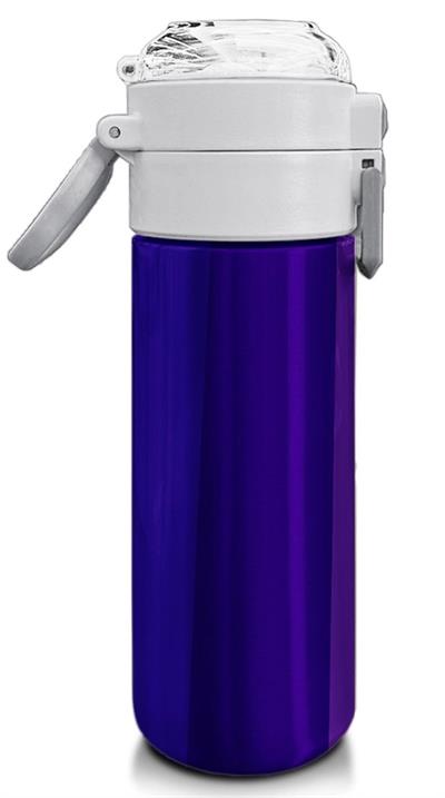 Coral High Erkek Çocuk 500 ml Okul ve Günlük Paslanmaz Çelik Termos - Mor-Pembe Renkli Çizgili - Sızdırmaz 31874